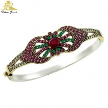 Gümüş Otantik Taşlı Biezik /Bileklik